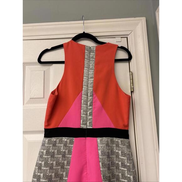 Pink Stitch Size 6 Knee Length Sleeveless Dress. Multi-color. Mod Dress Fun - Picture 7 of 7